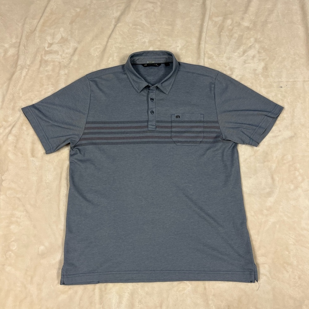 Men's blue/gray Polo golf shirt